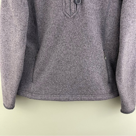 THE NORTH FACE Heathered Light Purple Crescent Sunshine Fleece Sweatshirt Hoodie - Picture 6 of 11